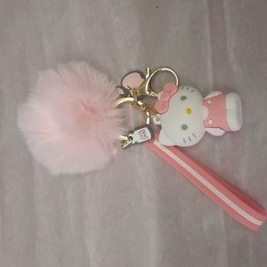 Hello kitty inspired key chain purse jewel